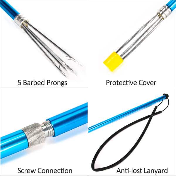 Stainless Steel Barbed Harpoon Head Fishing Fork - Image 3