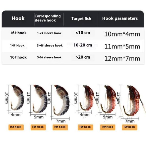 Fly Hook Micro Lure Suit Bionic Lure Sequins - Image 3
