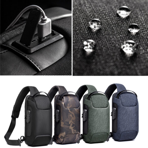 Men  Chest Bag Messenger Bag Anti-theft Shoulder Bags Chest Bag Pack For Male - Image 8
