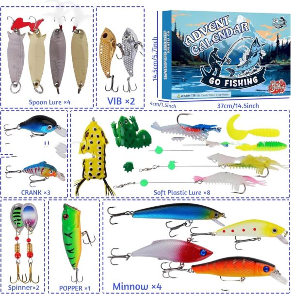 Christmas Advent Calendar Fishing Gear Set - Image 2