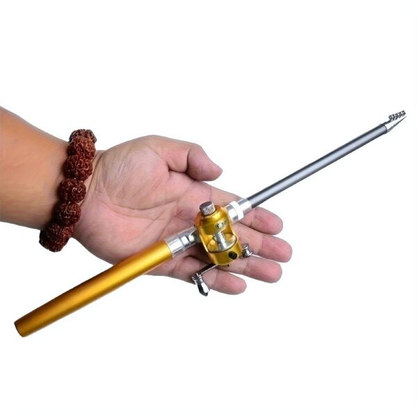 1 Black Portable Pen Style Super Mini Fishing Rod, May Be Shipped Via Yuntu Logistics, Banned From Sale On Amazon Temu Platform - Image 6