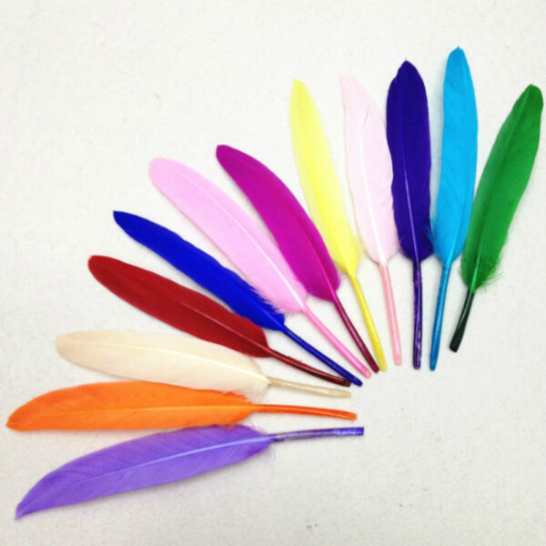 Colorful Goose Feather Straight Knife Hair Diy Accessories - Image 6