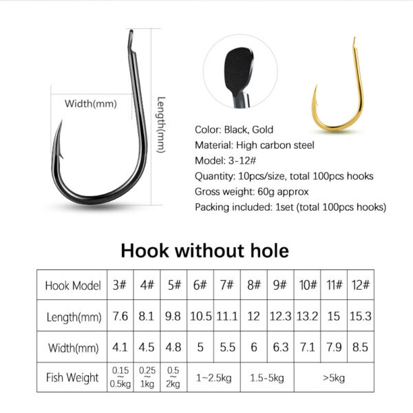 100pcs fish hooks - Image 6
