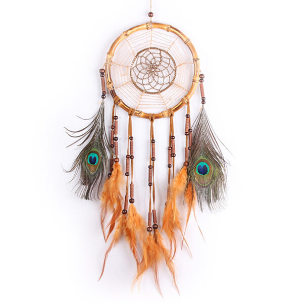 Handmade linen rope bamboo loop dream catcher