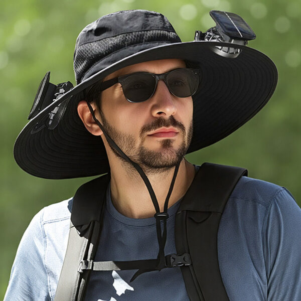 Solar-powered Fan Hat With Long-lasting Lithium Battery, Men's Outdoor Fishing Hat With Fan, Sun Protection Fisherman's Hat - Image 10