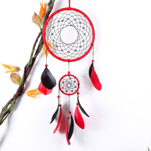 Indian Style Dream Catcher Feather Pendant Handmade Crafts - Image 3