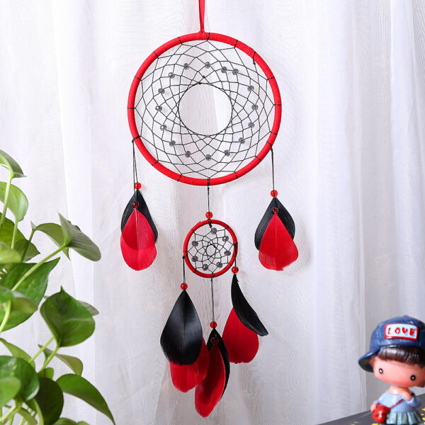 Indian Style Dream Catcher Feather Pendant Handmade Crafts - Image 2