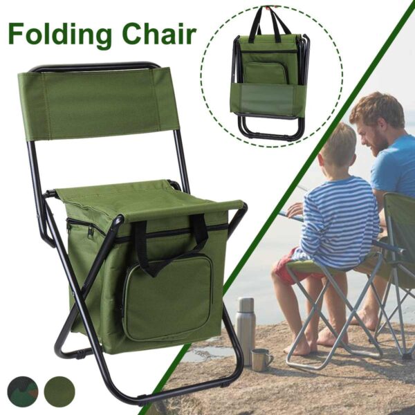 Folding Fishing Chair Backpack Insulation with Cooler Bag Portable Folding Beach Chair Seat Camping Chairs Folding Stool Chair - Image 8