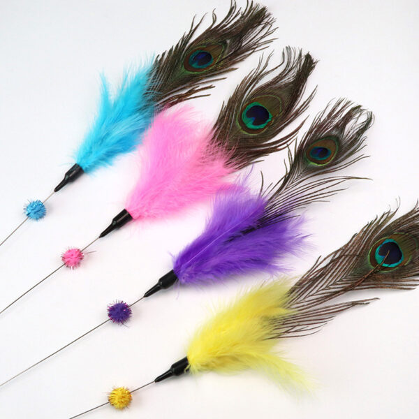 Funny Cat Stick Bite-Resistant Feather Long Rod Funny Cat Stick - Image 5