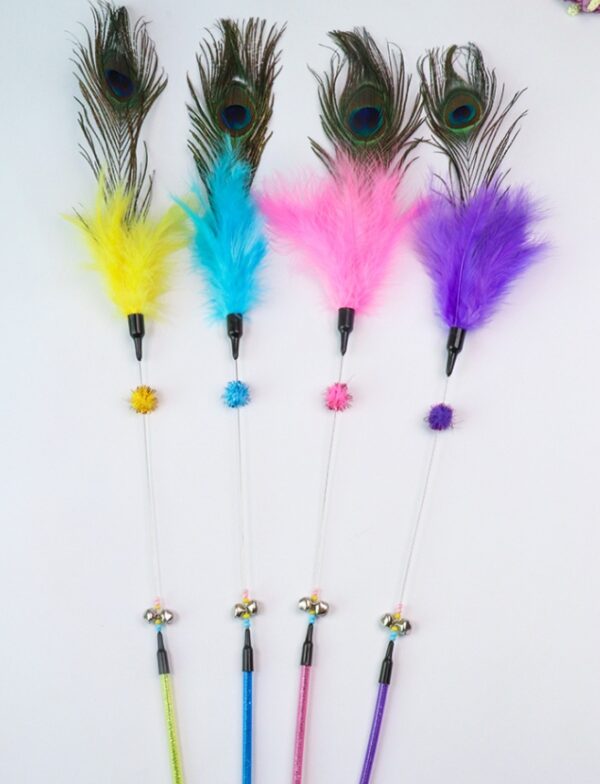 Funny Cat Stick Bite-Resistant Feather Long Rod Funny Cat Stick - Image 4