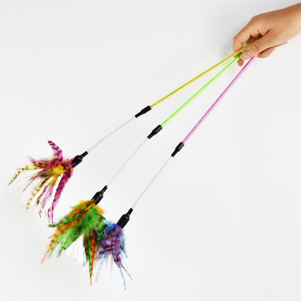 Paper Wool Spiral Feather Rod Funny Cat Stick - Image 5