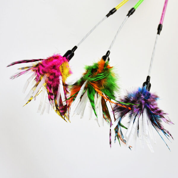Paper Wool Spiral Feather Rod Funny Cat Stick - Image 4