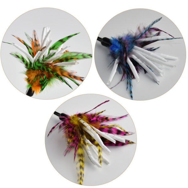 Paper Wool Spiral Feather Rod Funny Cat Stick - Image 3