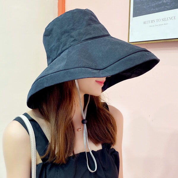 Sun Hat Summer Foldable Bucket Hat for Women Outdoor Sunscreen Cotton Fishing Hunting Cap Anti-UV wide brim bucket Sun hat - Image 4