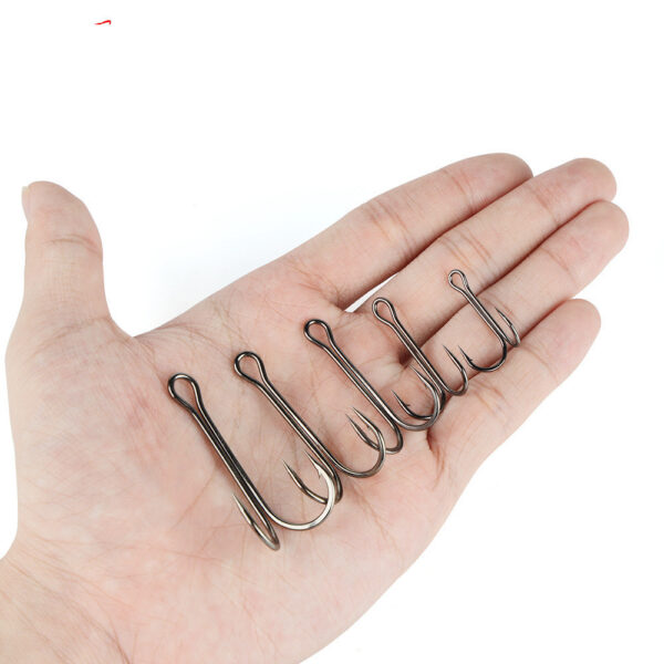 Luya Two Anchor Hook Two Ben Hook Thunder Frog Hook Fish Hook Chicken Claw Hook Black Fish Hook Professional Thunder Frog Fishing Tackle - Image 3