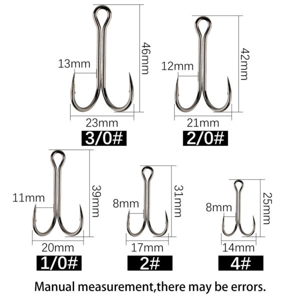 Luya Two Anchor Hook Two Ben Hook Thunder Frog Hook Fish Hook Chicken Claw Hook Black Fish Hook Professional Thunder Frog Fishing Tackle - Image 4