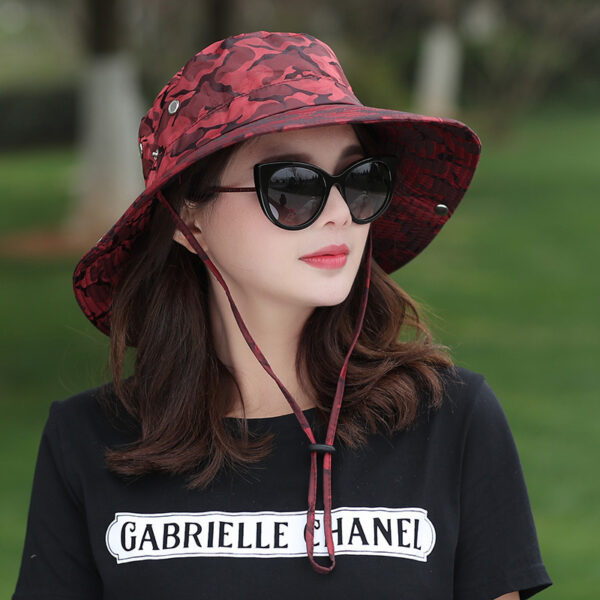 Camouflage Bucket Hat Sun Protection Gardening Fishing Cap - Image 7
