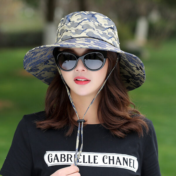 Camouflage Bucket Hat Sun Protection Gardening Fishing Cap - Image 4