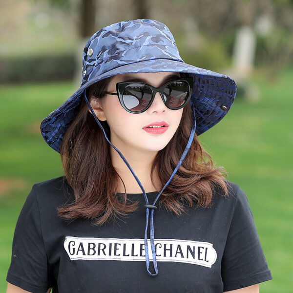 Camouflage Bucket Hat Sun Protection Gardening Fishing Cap