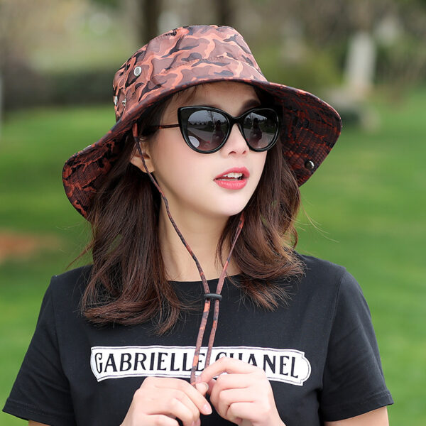Camouflage Bucket Hat Sun Protection Gardening Fishing Cap - Image 5