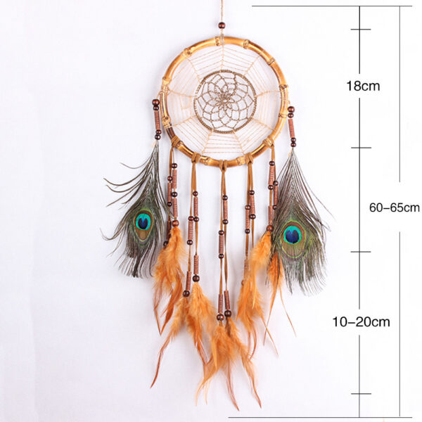 Handmade linen rope bamboo loop dream catcher - Image 4