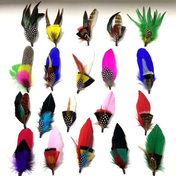 Small Feather Corsage Hat Flower Accessories - Image 10