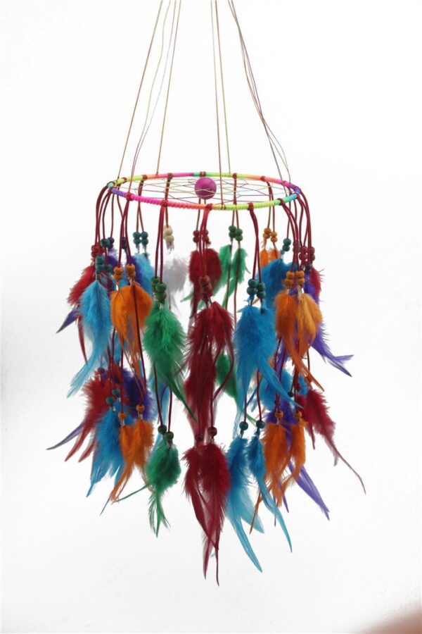 Lantern dream catcher feather pendant - Image 3