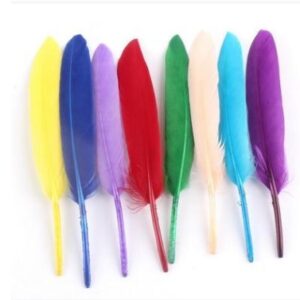 Colorful Goose Feather Straight Knife Hair Diy Accessories