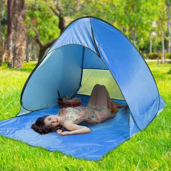Pop-up Beach Tent, Sunshade, UV-proof Automatic Waterproof Tent For 2-3 People, With Mesh Window Storage Bag, Suitable For Outdoor Beach, Camping, Fishing, Park, Lake, Banned From Sale On Walmart - Image 5