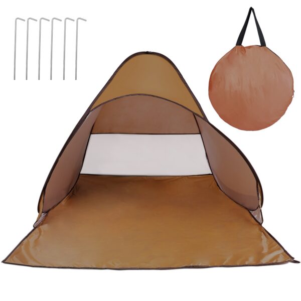 1Pc 2-3Person Beach Tent With Net Window Storage Bag 64.96 X 59.06 X 43.31in Anti-UV Automatic Waterproof For Outdoor Beach Camping Fishing Park Lake - Image 2