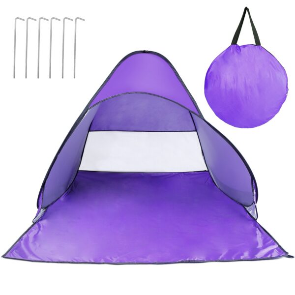 1Pc 2-3Person Beach Tent With Net Window Storage Bag 64.96 X 59.06 X 43.31in Anti-UV Automatic Waterproof For Outdoor Beach Camping Fishing Park Lake - Image 4