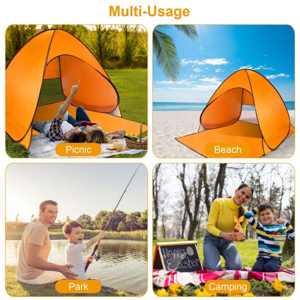 1Pc 2-3Person Beach Tent With Net Window Storage Bag 64.96 X 59.06 X 43.31in Anti-UV Automatic Waterproof For Outdoor Beach Camping Fishing Park Lake - Image 3