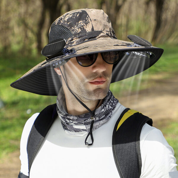 Solar Fan Cap Outdoor Mountaineering Fishing - Image 8