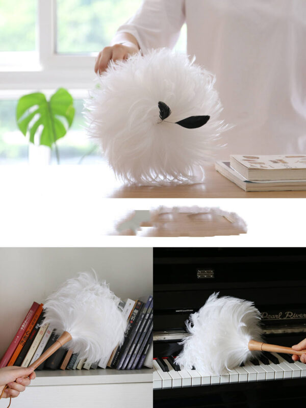 Feather Household Duster Dust Brush White Decoration - Image 6