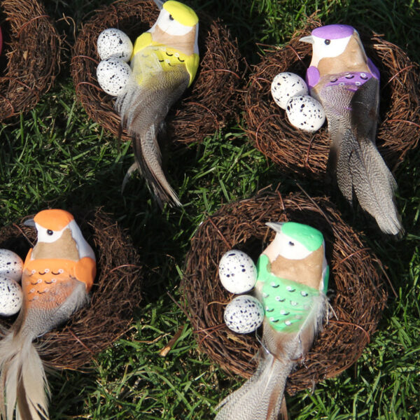 Rattan Simulation Feather Bird's Nest Crafts