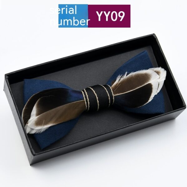 Men's Suit Feather Bow Tie - Image 3