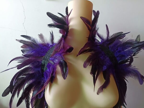 Feather Shawl Cloak Cape Scarf - Image 5