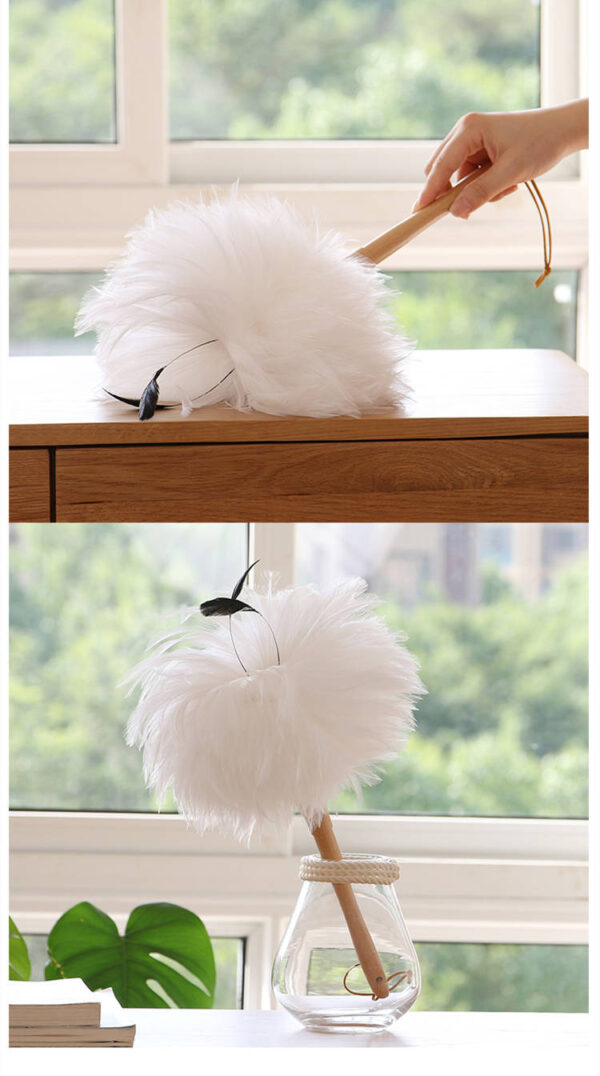Feather Household Duster Dust Brush White Decoration - Image 5