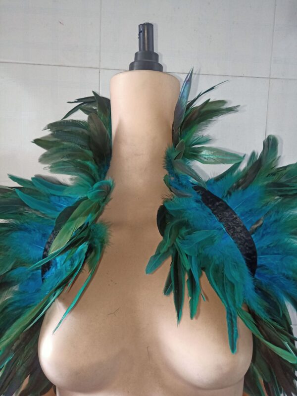 Feather Shawl Cloak Cape Scarf - Image 2