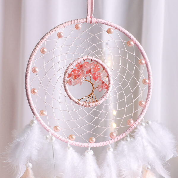 Gravel Dream Catching Net Feather Pendant - Image 2