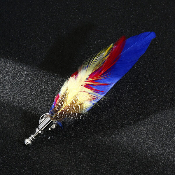 Simulation Peacock Feather Brooch Personality Accessories - Image 3