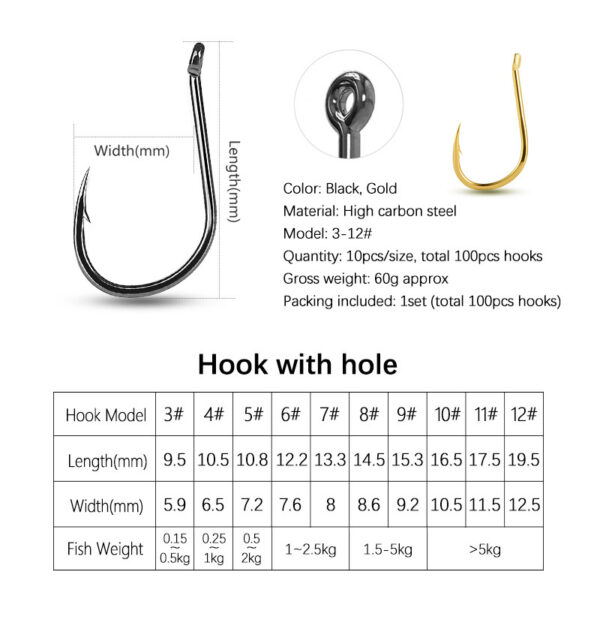 100pcs fish hooks - Image 3