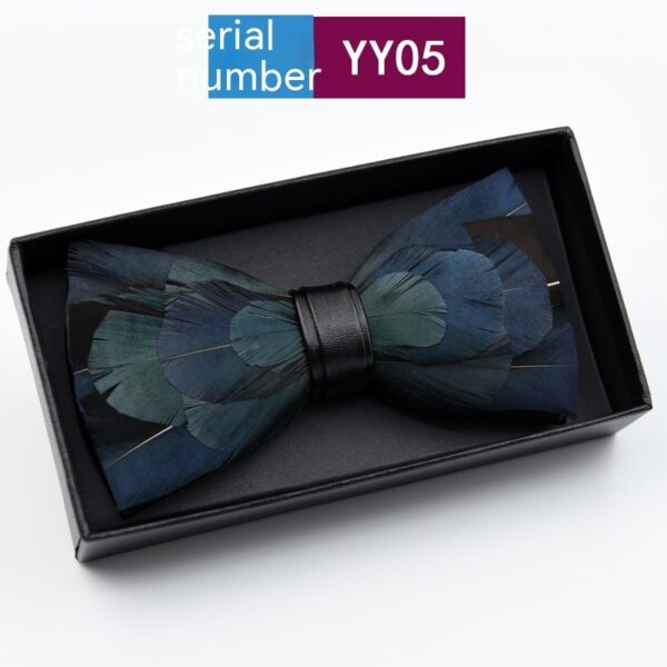 Men's Suit Feather Bow Tie - Image 9