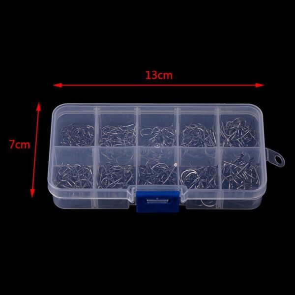 Fish Hook Set Fish Hook Fishing Tackle 500 Boxes Black Gold - Image 6