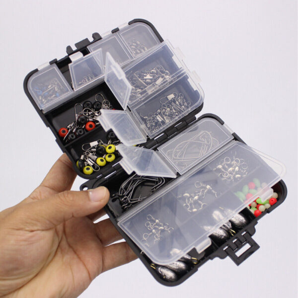 160pcs Carp Fishing Tackle Accessories Kit Lead Clips Carp Swivels Hooks Beads - Image 4