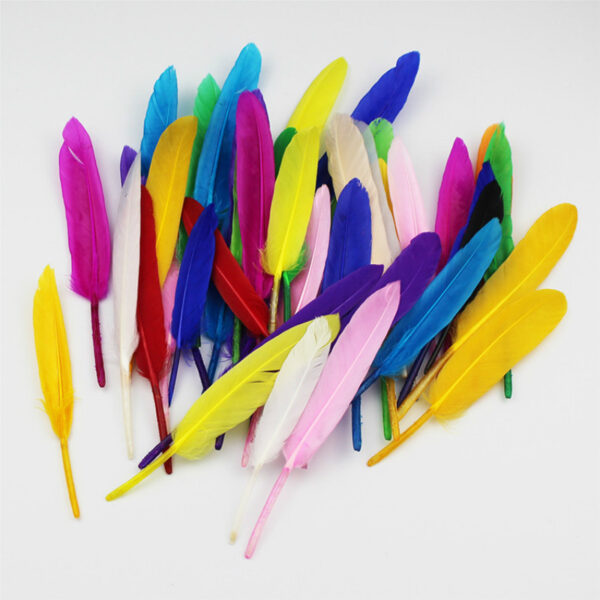 Colorful Goose Feather Straight Knife Hair Diy Accessories - Image 2