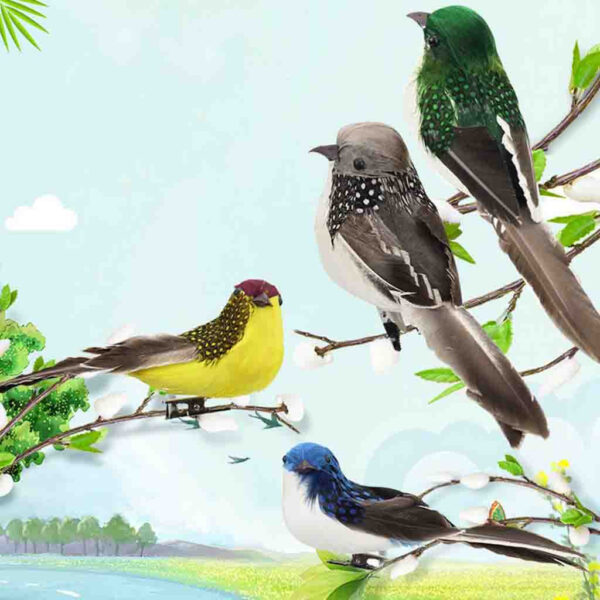Simulation decorative feather bird - Image 3