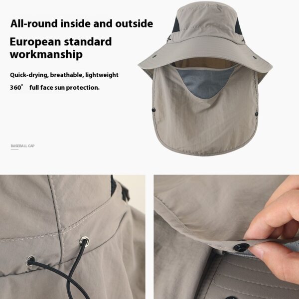 Outdoor Fishing Cap Protection Bucket Hat UV Protection Sun Hat - Image 2