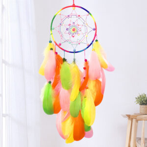 Fashion Colorful Feather Dreamcatcher Hanging Ornaments