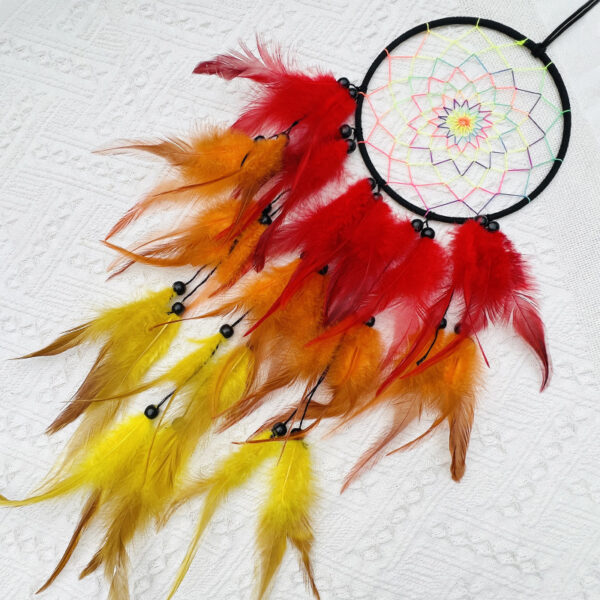 Colorful Feather Dreamcatcher Ornaments Handmade Wind Chimes Party Decorative Creative Gift - Image 7